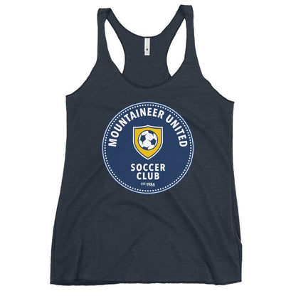 Performance | Thin Racerback Tank Top | Mountaineer United Soccer Club | Badge Logo