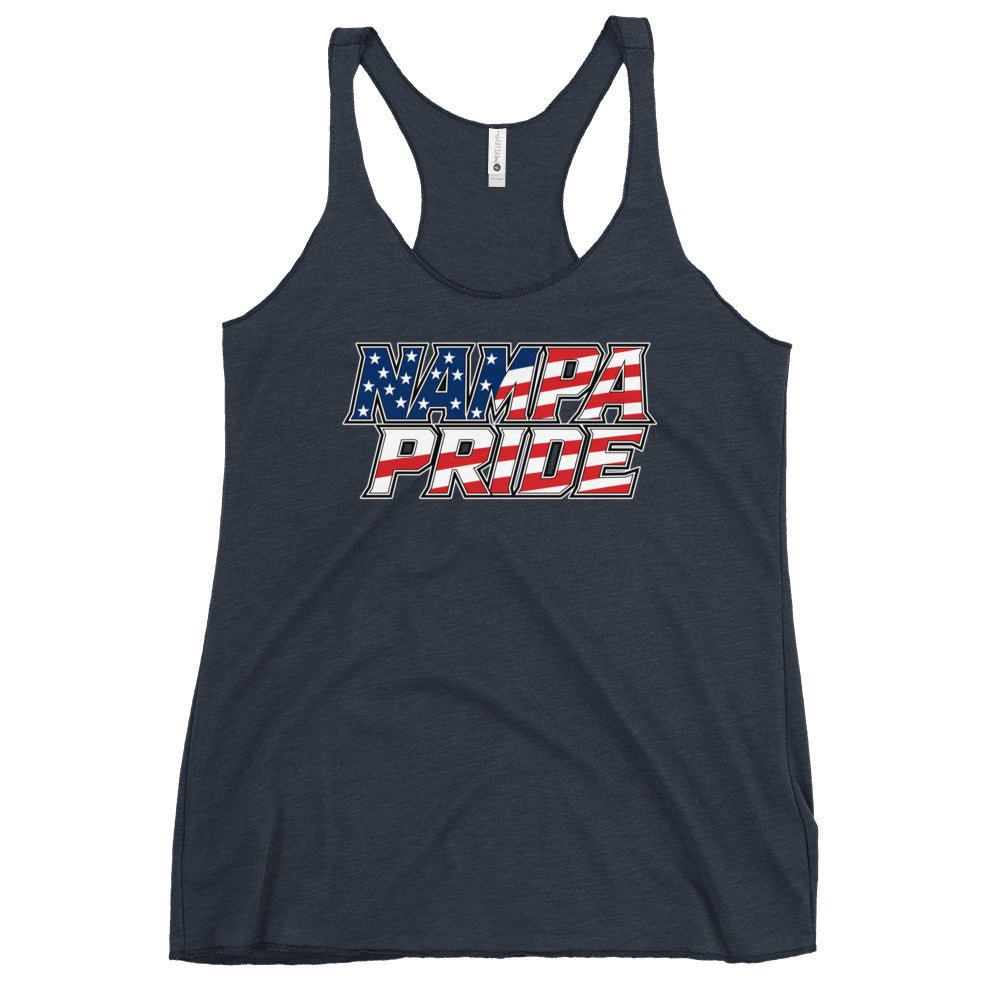 Performance | Thin Racerback Tank Top | Nampa Pride | Modern Script Logo