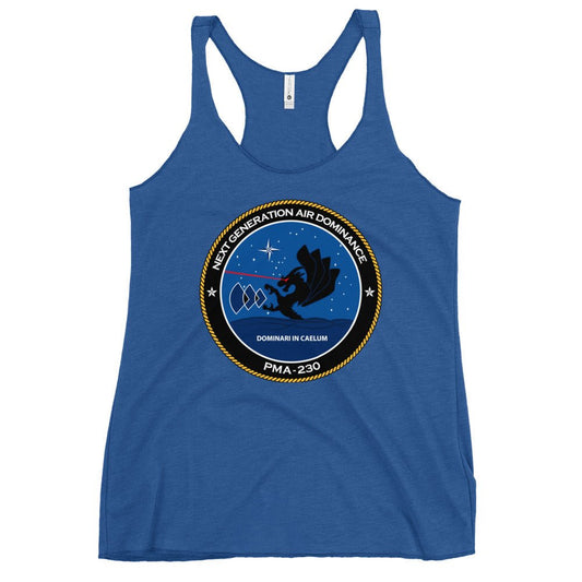 Performance | Thin Racerback Tank Top | Next Generation Air Dominance | Badge Logo