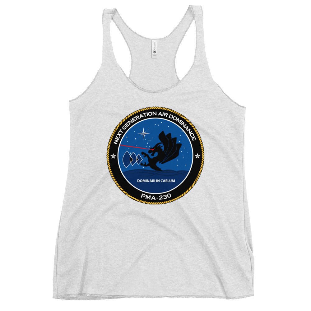 Performance | Thin Racerback Tank Top | Next Generation Air Dominance | Badge Logo