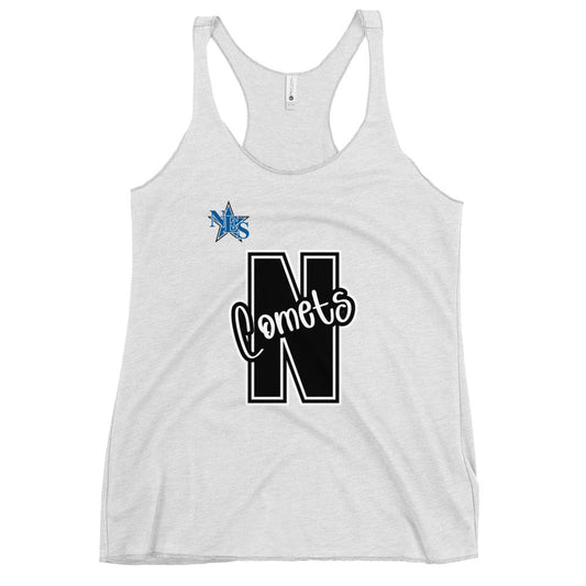 Performance | Thin Racerback Tank Top | Norton Elementary School | N Comets Logo