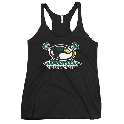 Performance | Thin Racerback Tank Top | Odessa Girls Lacrosse | Duck Sticks Logo