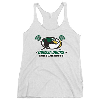 Performance | Thin Racerback Tank Top | Odessa Girls Lacrosse | Duck Sticks Logo