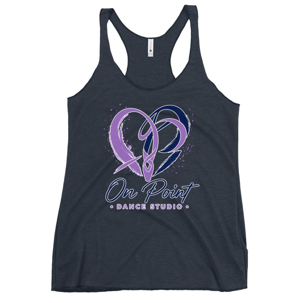 Performance | Thin Racerback Tank Top | On Point Dance Studio | Crest Logo