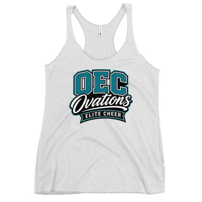 Performance | Thin Racerback Tank Top | Ovations Elite Cheer | Crest Logo