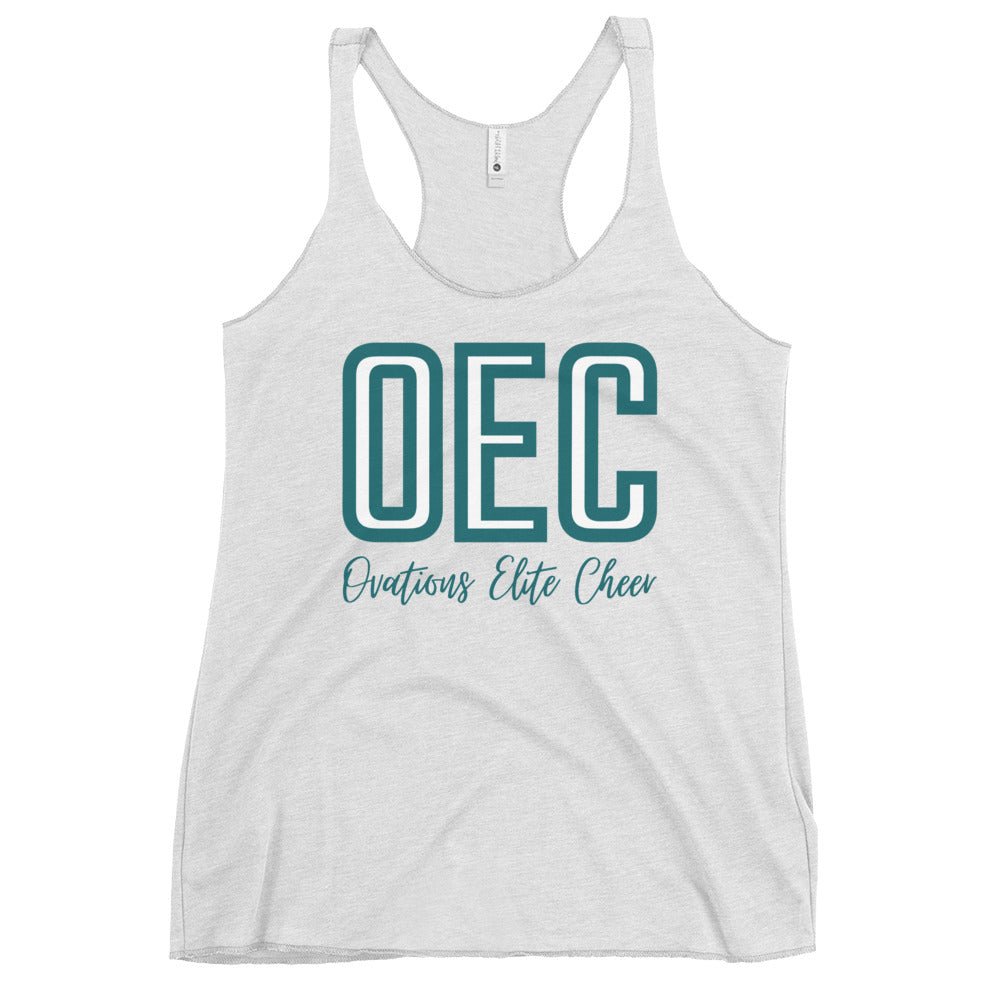 Performance | Thin Racerback Tank Top | Ovations Elite Cheer | Script Logo