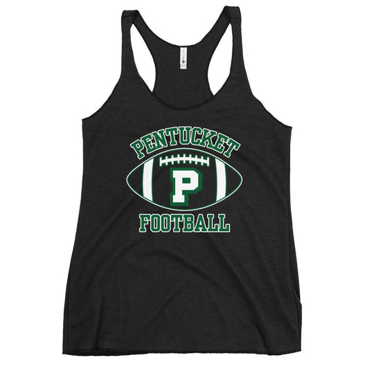 Performance | Thin Racerback Tank Top | Pentucket Youth Football and Cheer | Varsity Badge Logo