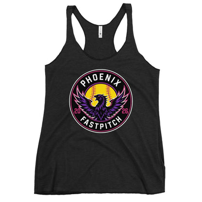 Performance | Thin Racerback Tank Top | Phoenix Fastpitch | Badge Logo