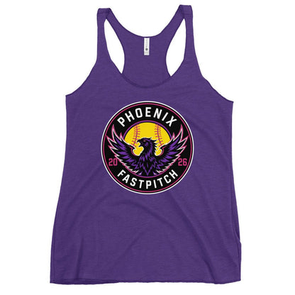 Performance | Thin Racerback Tank Top | Phoenix Fastpitch | Badge Logo