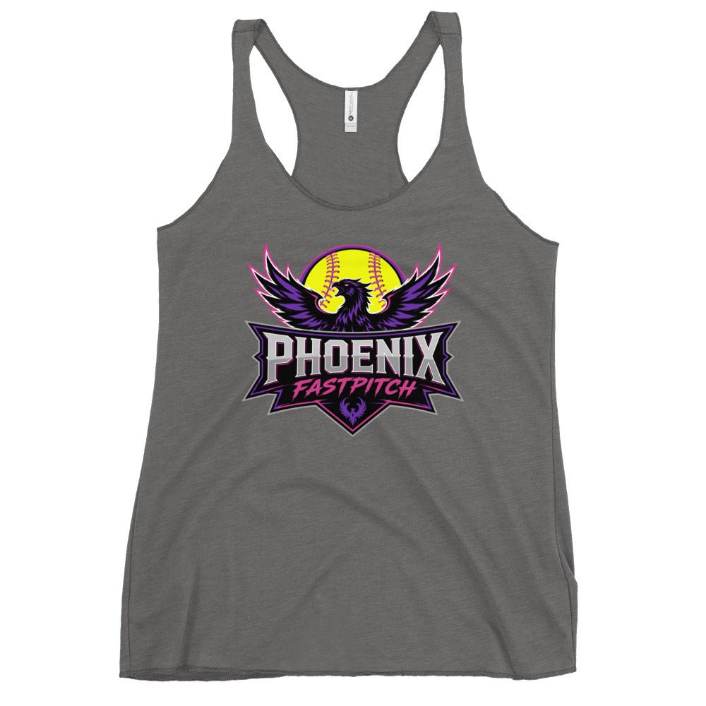 Performance | Thin Racerback Tank Top | Phoenix Fastpitch | Emblem Logo
