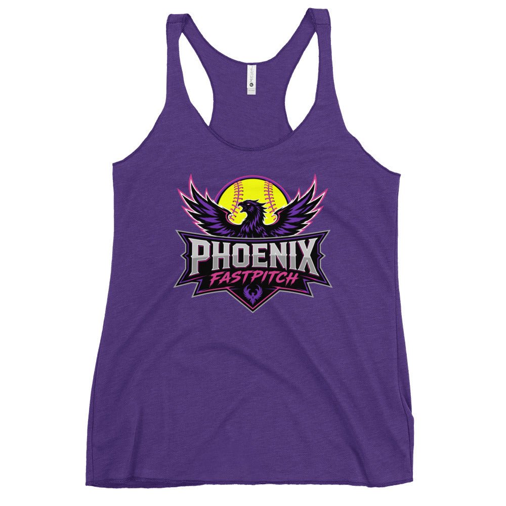 Performance | Thin Racerback Tank Top | Phoenix Fastpitch | Emblem Logo