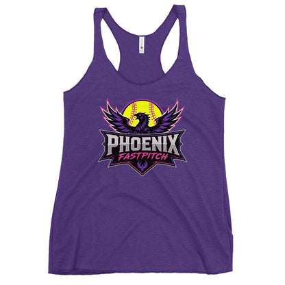 Performance | Thin Racerback Tank Top | Phoenix Fastpitch | Emblem Logo