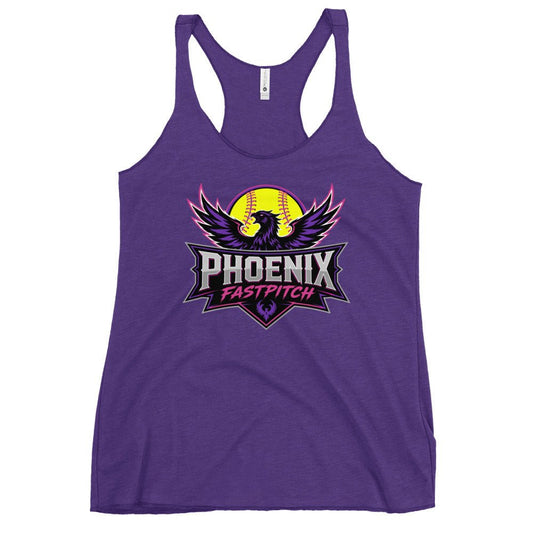Performance | Thin Racerback Tank Top | Phoenix Fastpitch | Emblem Logo