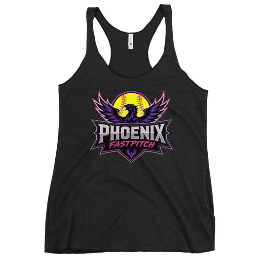 Performance | Thin Racerback Tank Top | Phoenix Fastpitch | Emblem Logo