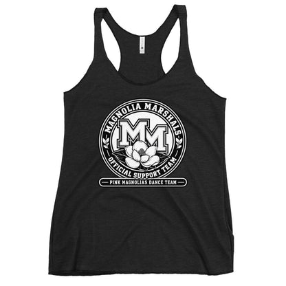Performance | Thin Racerback Tank Top | Pink Magnolias Dance | Emblem Logo