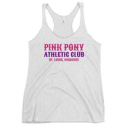 Performance | Thin Racerback Tank Top | Pink Pony Athletic Club | Athletic Wordmark Logo