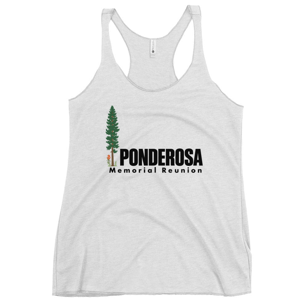 Performance | Thin Racerback Tank Top | ponderosa reunion | Memorial Logo