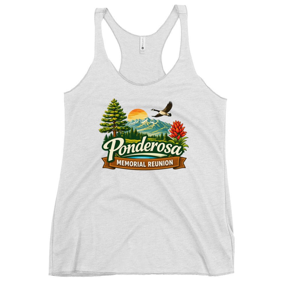 Performance | Thin Racerback Tank Top | Ponderosa Reunion | Painted Mountain Crest Logo