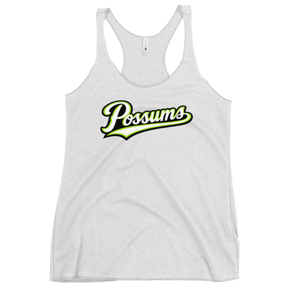 Performance | Thin Racerback Tank Top | Possums | Script Logo