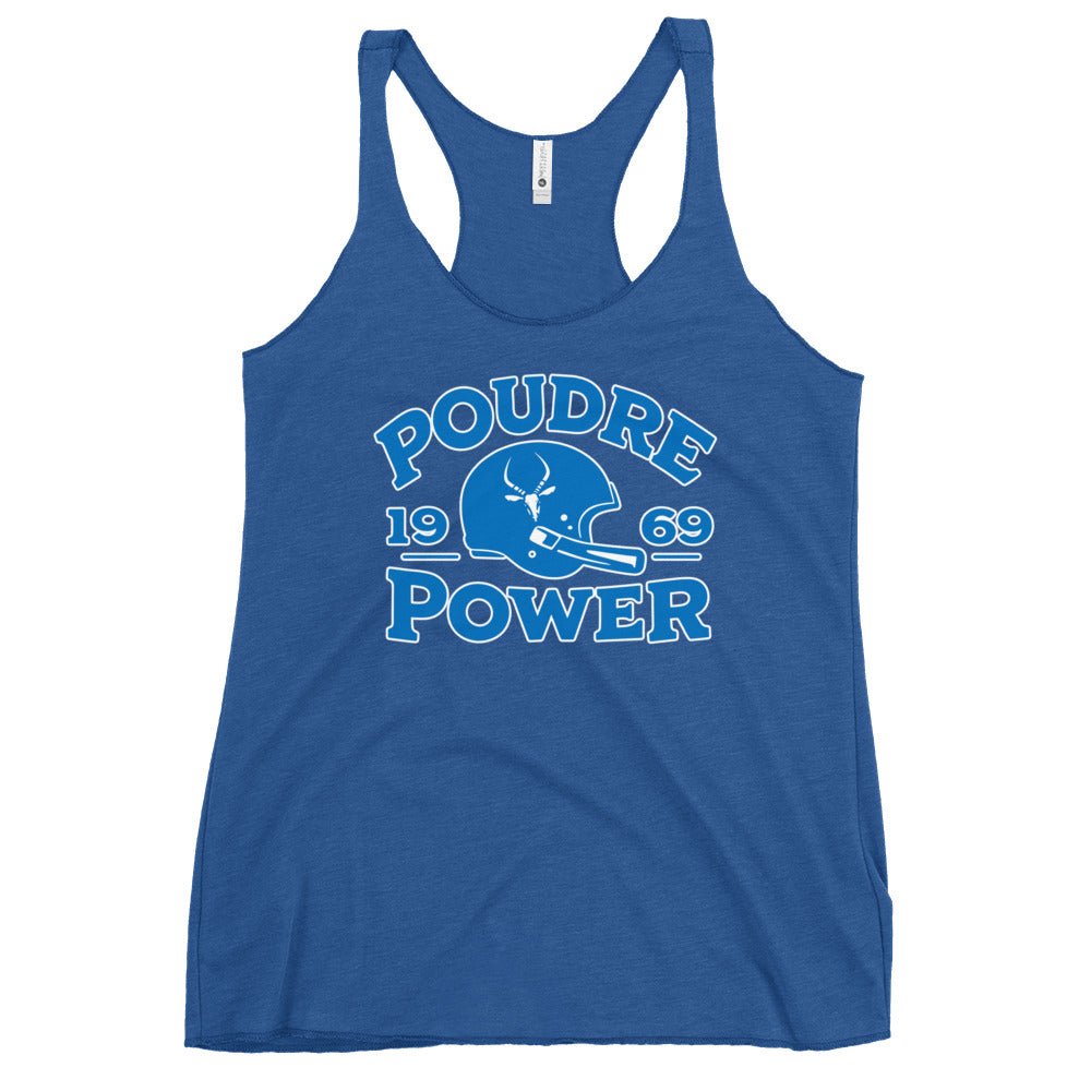 Performance | Thin Racerback Tank Top | Poudre Football | Crest Logo
