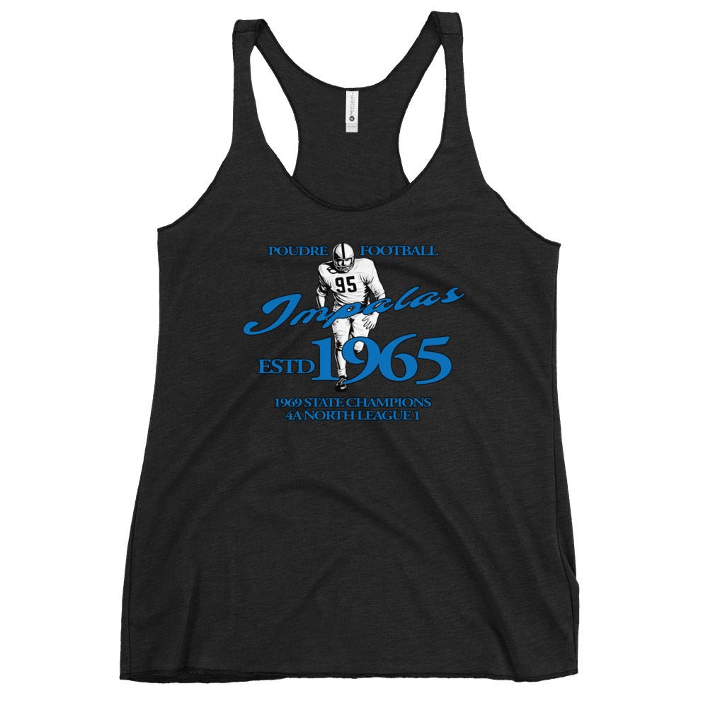 Performance | Thin Racerback Tank Top | Poudre Football | Dynasty Athletics Logo