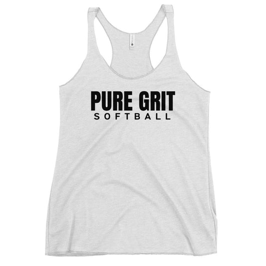 Performance | Thin Racerback Tank Top | Pure Grit Softball | Main Logo