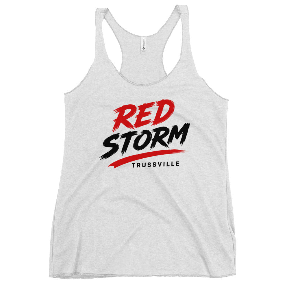 Performance | Thin Racerback Tank Top | Red Storm | Modern Script Logo