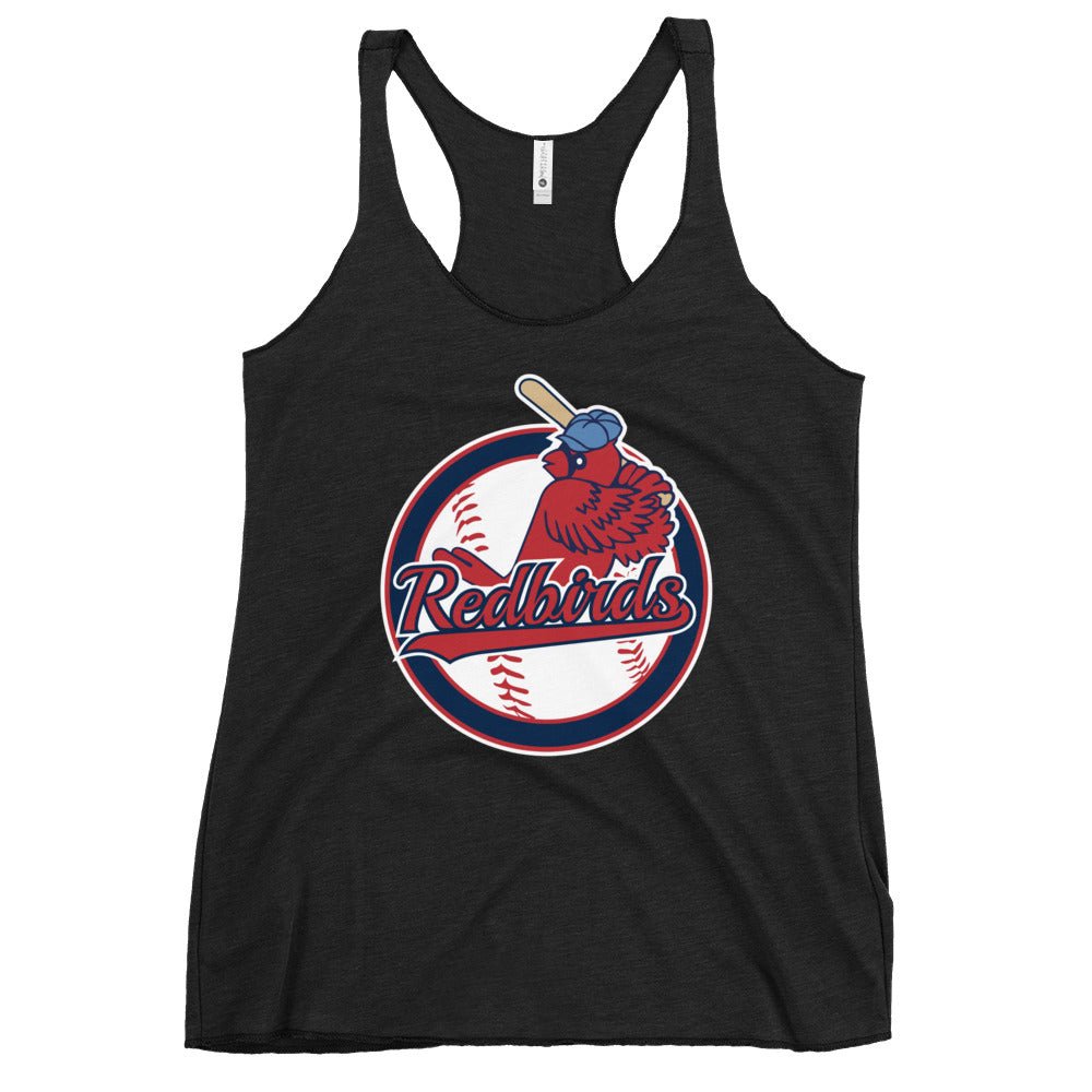 Performance | Thin Racerback Tank Top | Redbirds | Vintage Badge Logo