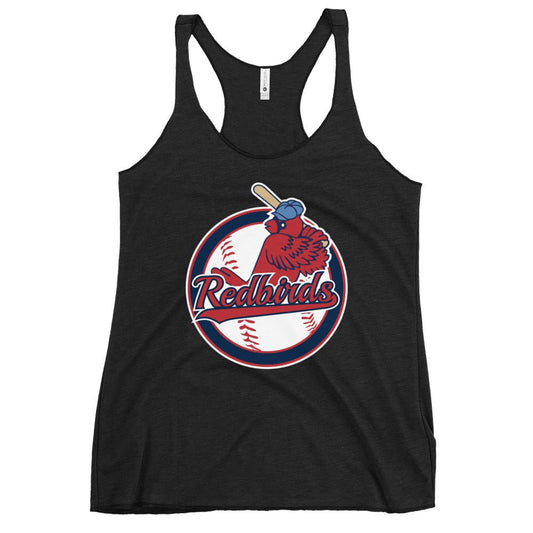 Performance | Thin Racerback Tank Top | Redbirds | Vintage Badge Logo