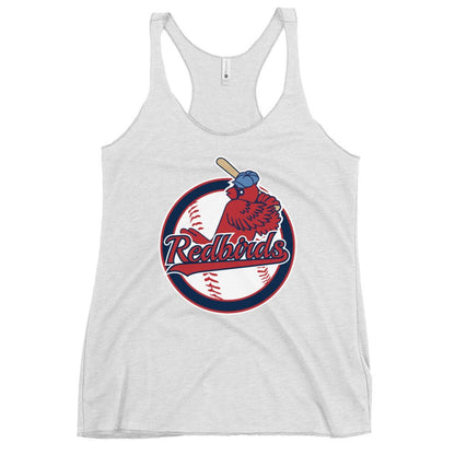 Performance | Thin Racerback Tank Top | Redbirds | Vintage Badge Logo