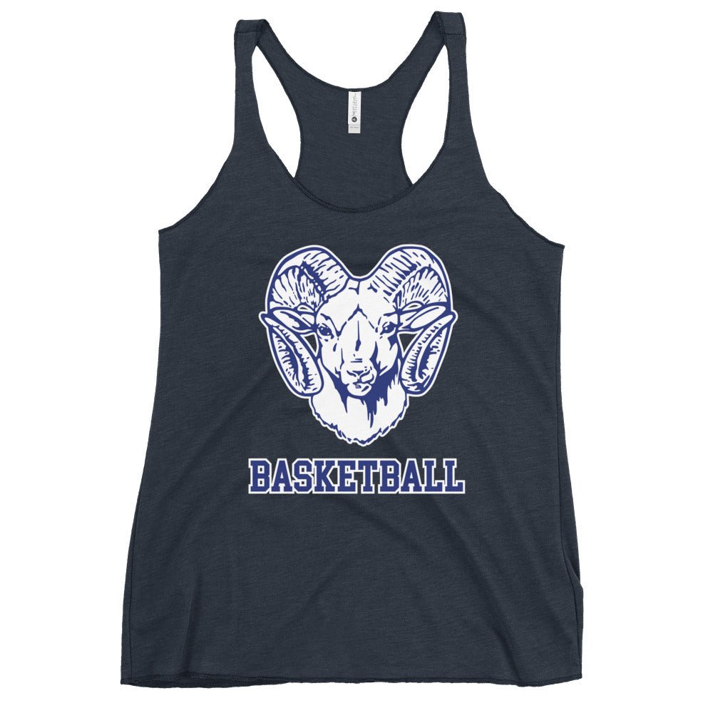 Performance | Thin Racerback Tank Top | Rensselaer Rams | Basketball Logo
