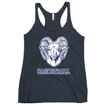 Performance | Thin Racerback Tank Top | Rensselaer Rams | Basketball Logo