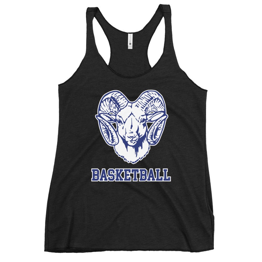 Performance | Thin Racerback Tank Top | Rensselaer Rams | Basketball Logo