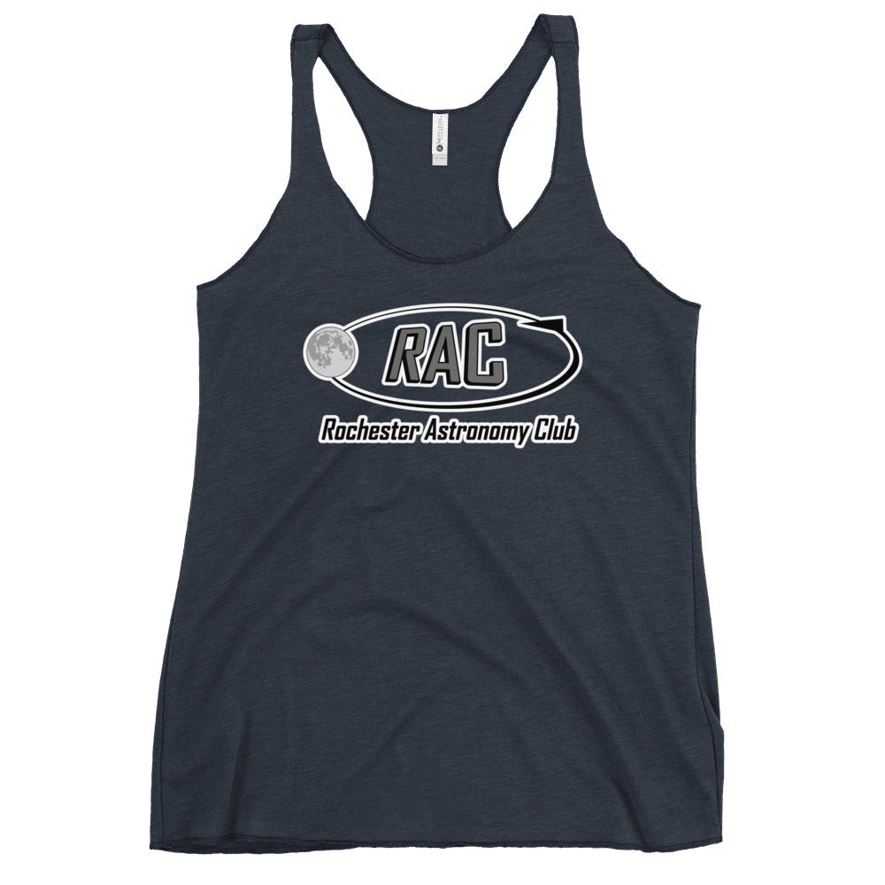 Performance | Thin Racerback Tank Top | Rochester Astronomy Club | Orbit Logo