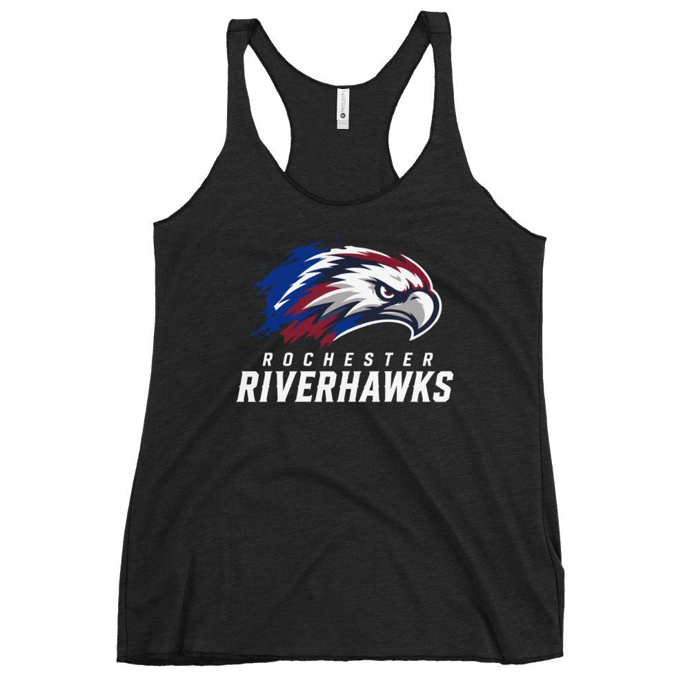 Performance | Thin Racerback Tank Top | Rochester Riverhawks | Emblem Logo