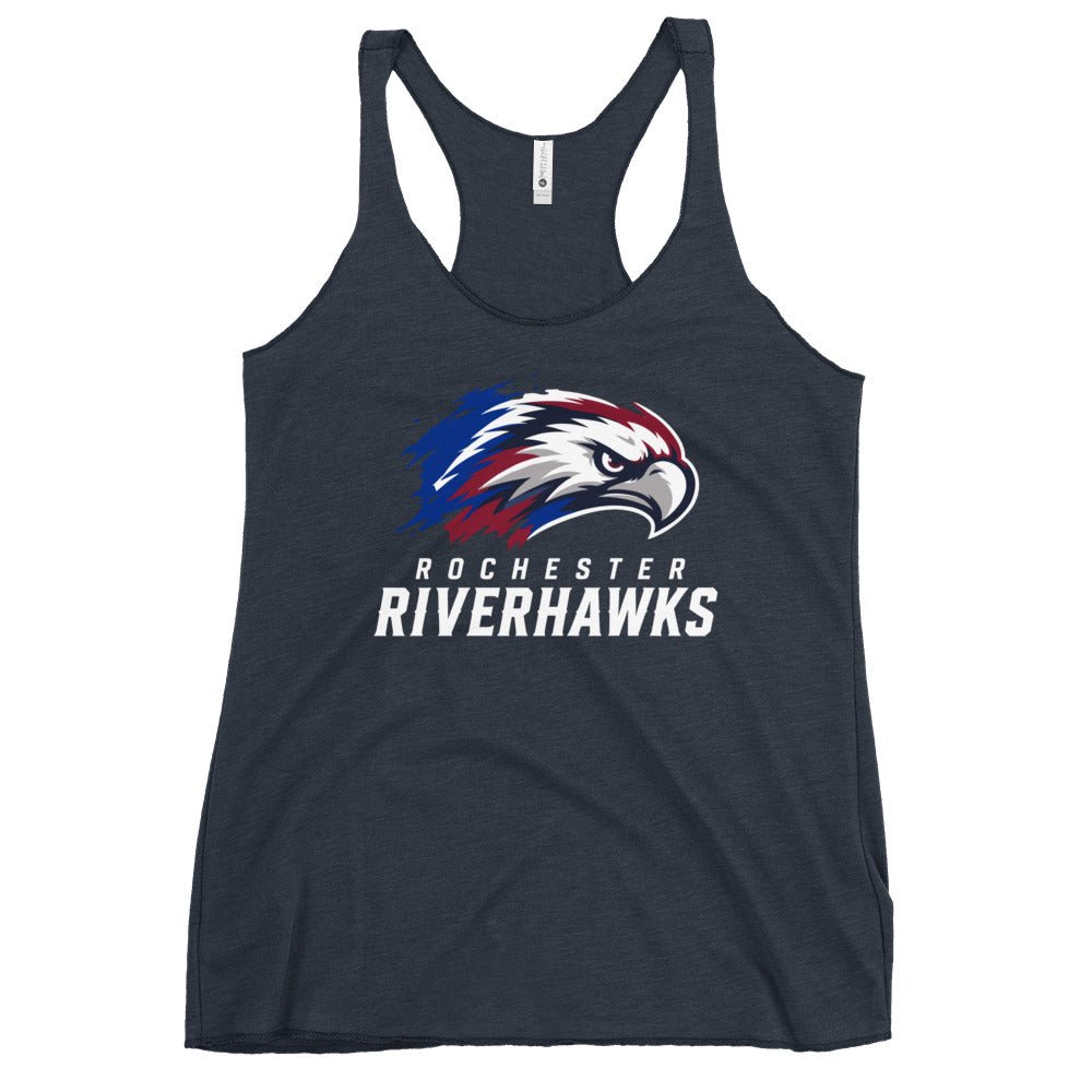 Performance | Thin Racerback Tank Top | Rochester Riverhawks | Emblem Logo