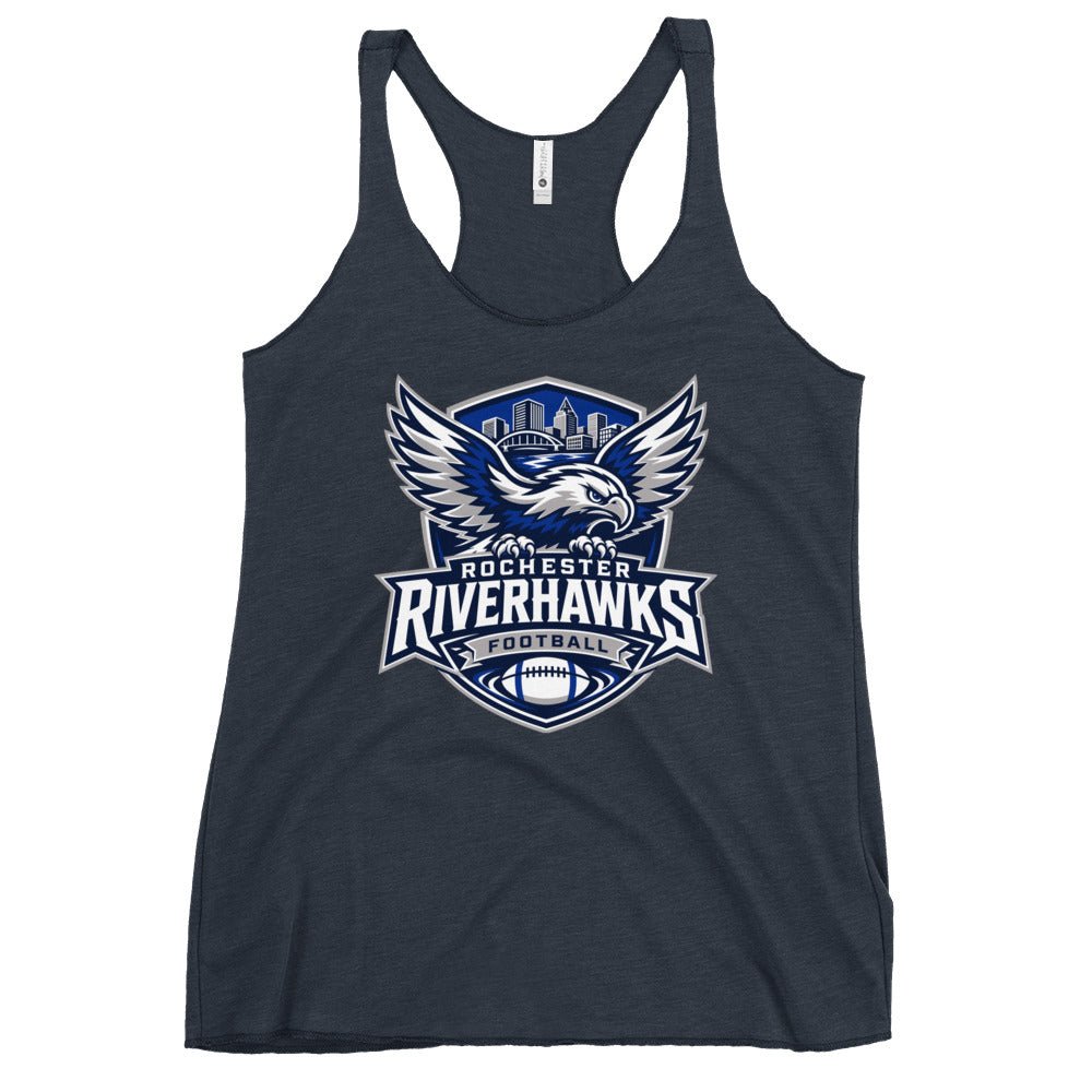 Performance | Thin Racerback Tank Top | Rochester Riverhawks | Shield Logo