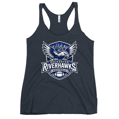 Performance | Thin Racerback Tank Top | Rochester Riverhawks | Shield Logo