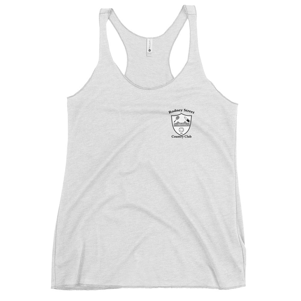 Performance | Thin Racerback Tank Top | Rodney Street CC Tennis | Alt Crest Logo