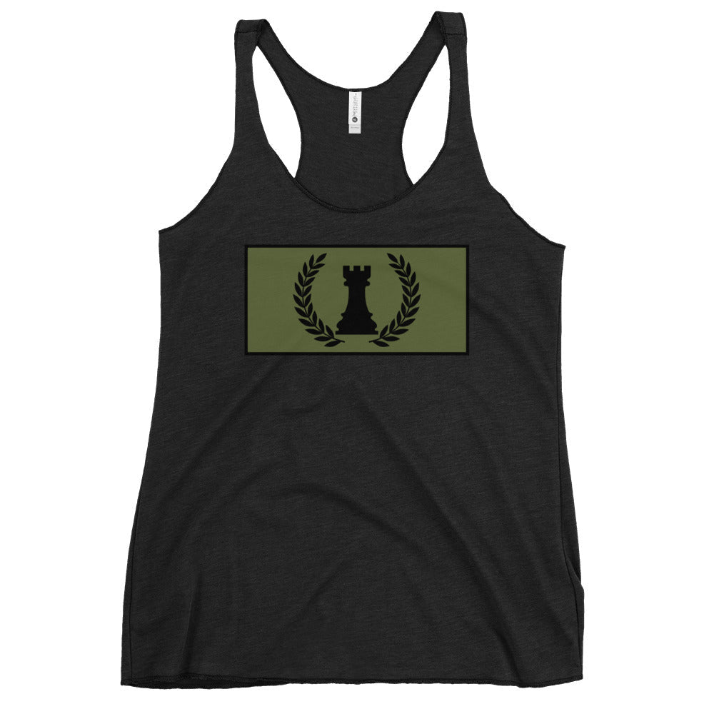 Performance | Thin Racerback Tank Top | Rook Defense Solutions | Apex Castle Logo