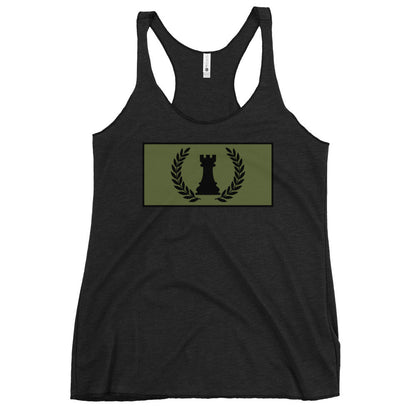 Performance | Thin Racerback Tank Top | Rook Defense Solutions | Apex Castle Logo