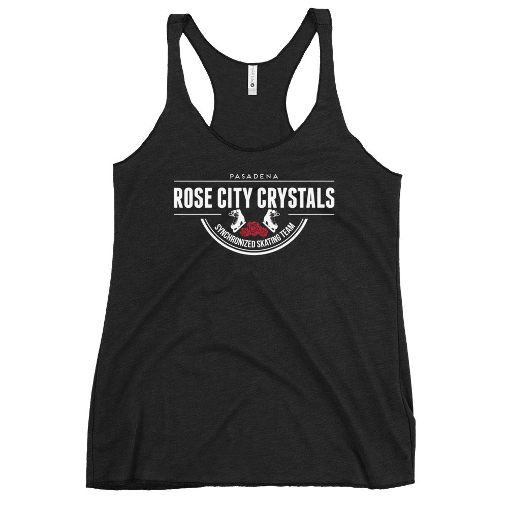 Performance | Thin Racerback Tank Top | Rose City Crystals | Script Logo