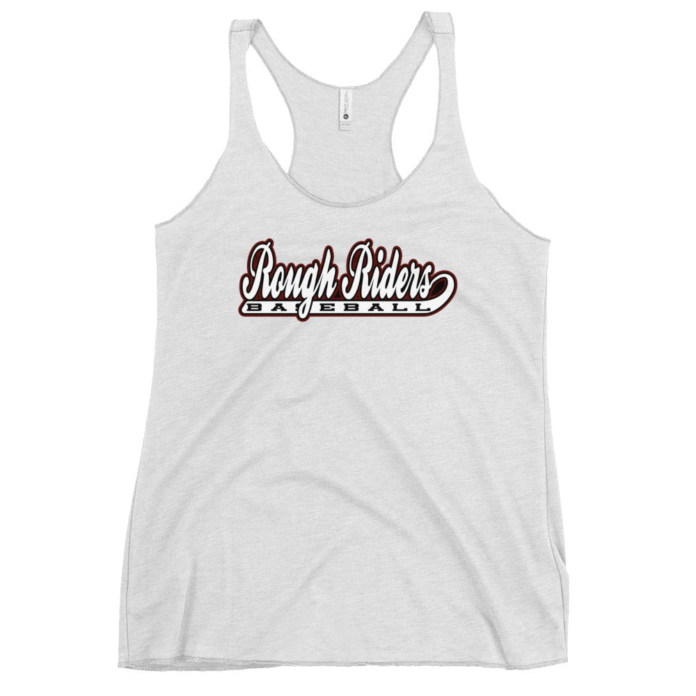 Performance | Thin Racerback Tank Top | Rough Riders | Baseball Script Logo