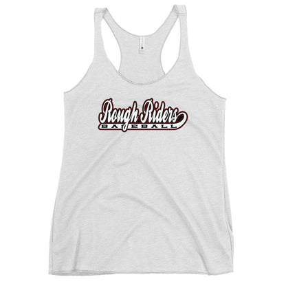 Performance | Thin Racerback Tank Top | Rough Riders | Baseball Script Logo