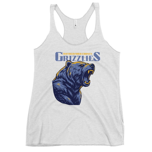 Performance | Thin Racerback Tank Top | Rutherford County Grizzlies Football | Big Grizzlies Logo