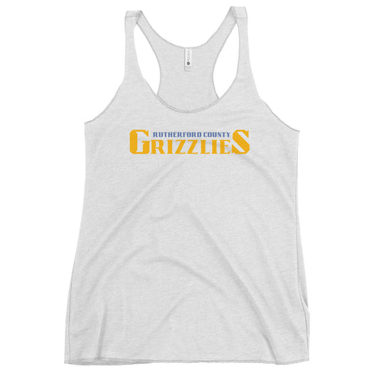 Performance | Thin Racerback Tank Top | Rutherford County Grizzlies Football | Script Logo