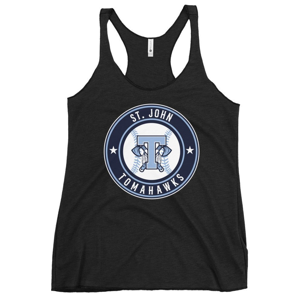 Performance | Thin Racerback Tank Top | Saint John Tomahawks | Badge Logo