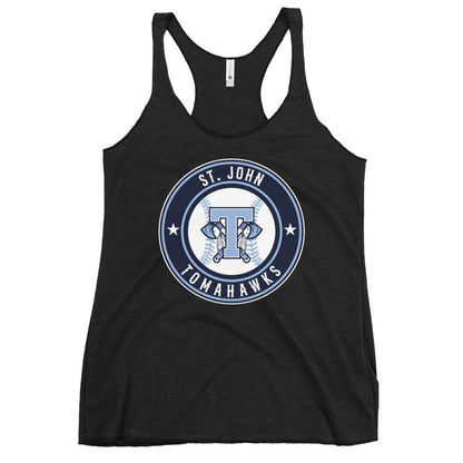 Performance | Thin Racerback Tank Top | Saint John Tomahawks | Badge Logo