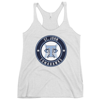 Performance | Thin Racerback Tank Top | Saint John Tomahawks | Badge Logo