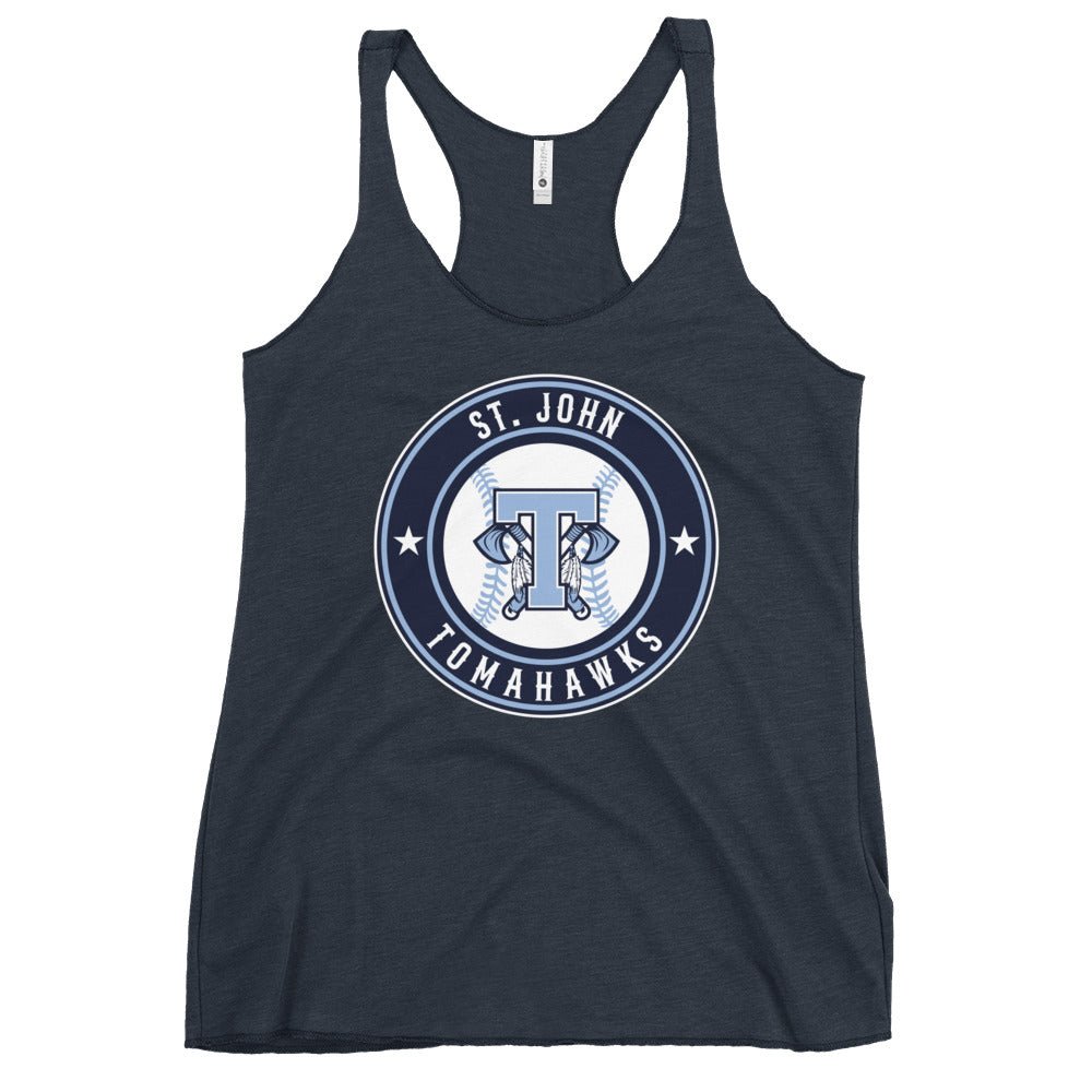 Performance | Thin Racerback Tank Top | Saint John Tomahawks | Badge Logo